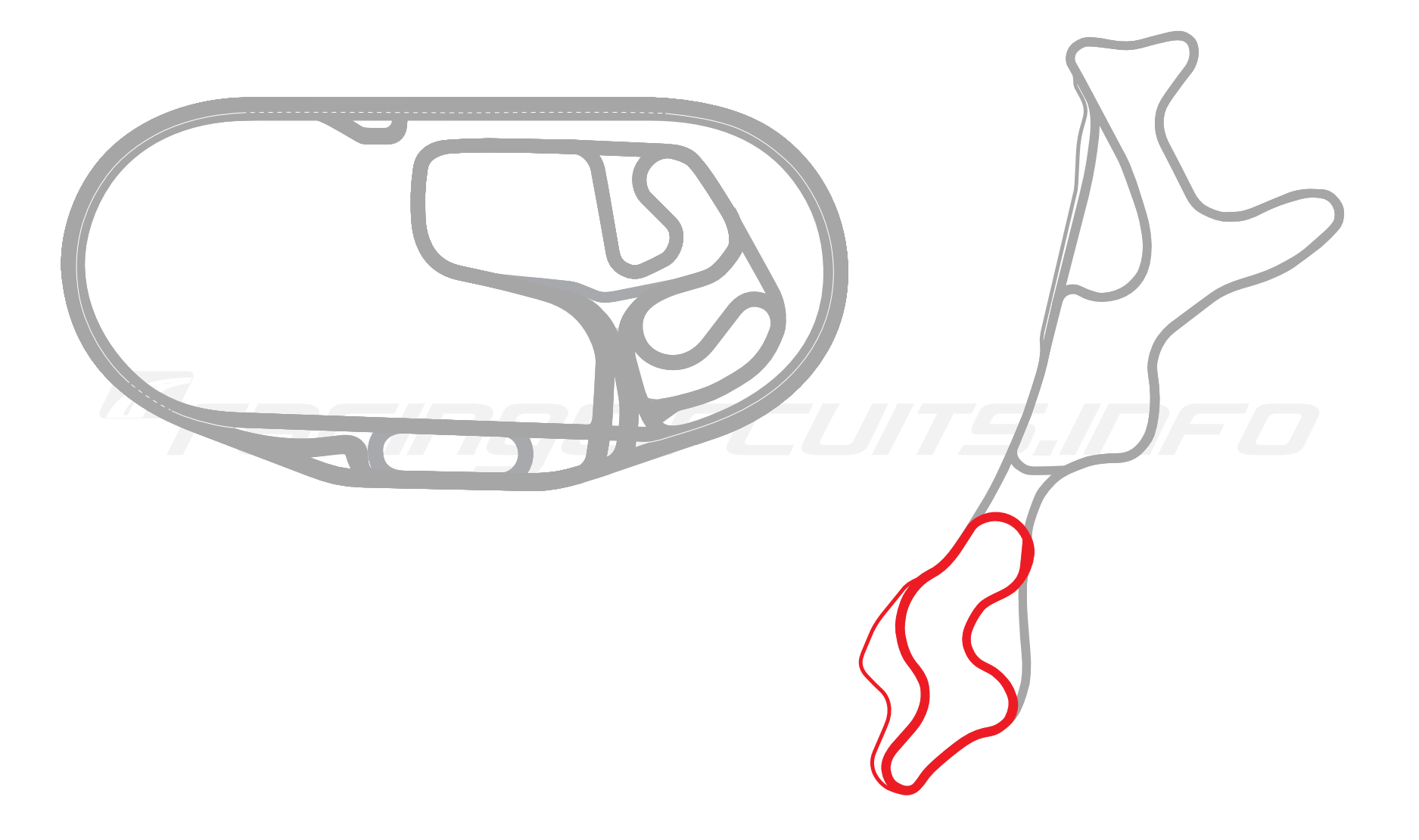 Map of Charlotte Motor Speedway, Ten Tenths Inner Loop 2025 to date